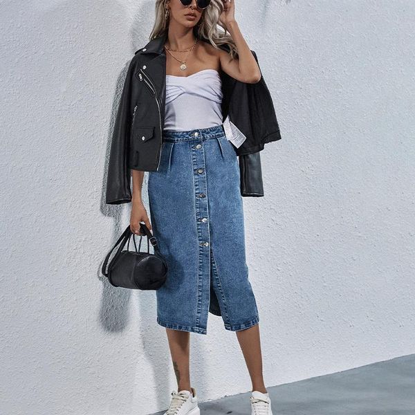 skirts women single breasted knee length straight jeans 2021 casual fashion y2k denim skirt summer high waist a-line, Black
skirts women single breasted knee length straight jeans 2021 casual fashion y2k denim skirt summer high waist a-line, Black