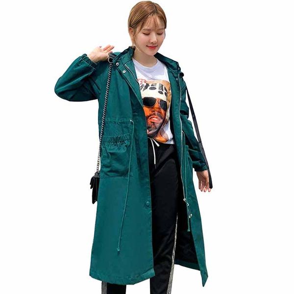 women's trench coats 2021 fashion long coat women spring autumn plus size 4xl hooded windbreaker casual female loose outerwear g297, Tan;black
women's trench coats 2021 fashion long coat women spring autumn plus size 4xl hooded windbreaker casual female loose outerwear g297, Tan;black