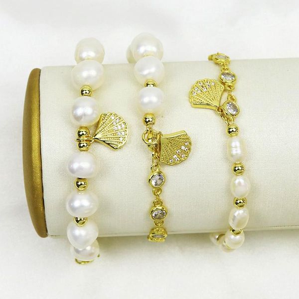 beaded, strands 5 pieces handmade freshwater pearls bracelet fashion jewelry gold color chain women gift 9940, Black
beaded, strands 5 pieces handmade freshwater pearls bracelet fashion jewelry gold color chain women gift 9940, Black