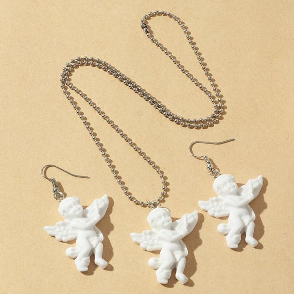 chains cute resin white cupid angel pendant necklaces set women chain necklace choker child gifts jewelry punk goth gothic accessories, Silver
chains cute resin white cupid angel pendant necklaces set women chain necklace choker child gifts jewelry punk goth gothic accessories, Silver