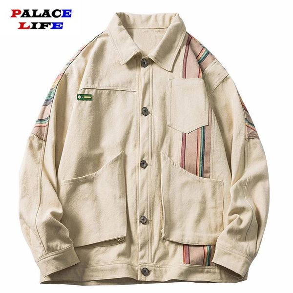 men's jackets hip hop color block patchwork denim jacket 2021 men streetwear striped autumn harajuku cotton casual coat pockets, Black;brown
men's jackets hip hop color block patchwork denim jacket 2021 men streetwear striped autumn harajuku cotton casual coat pockets, Black;brown