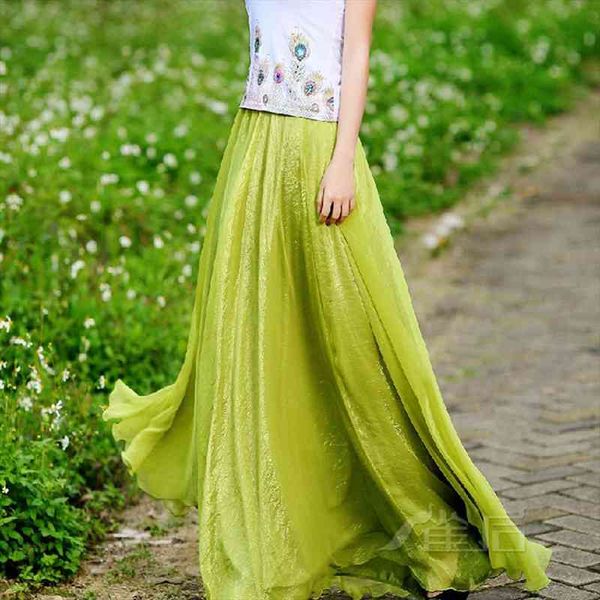 spring women boho double layer maxi dress chiffon long sundress summer elegant lady beach style candy color skirt, Black
spring women boho double layer maxi dress chiffon long sundress summer elegant lady beach style candy color skirt, Black