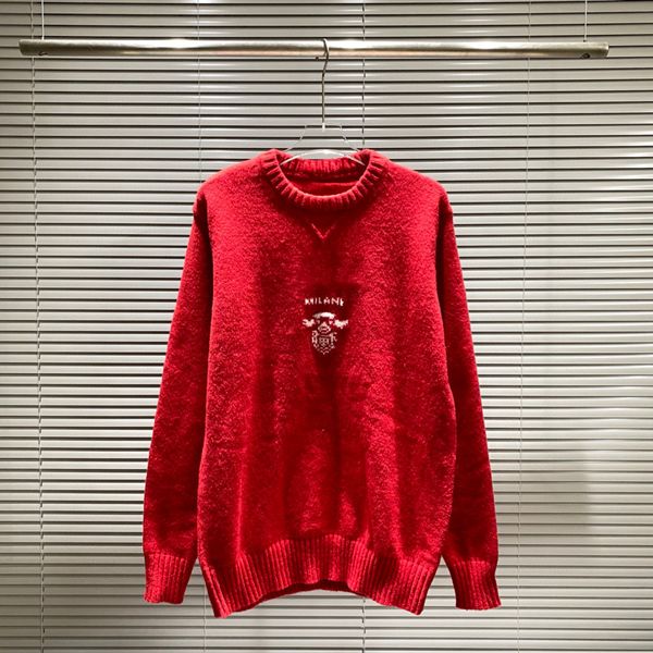 new 22ss brand letter embroidery printed knit men's sweater simple loose round neck women's same sweater classic designer clothing, White;black
new 22ss brand letter embroidery printed knit men's sweater simple loose round neck women's same sweater classic designer clothing, White;black