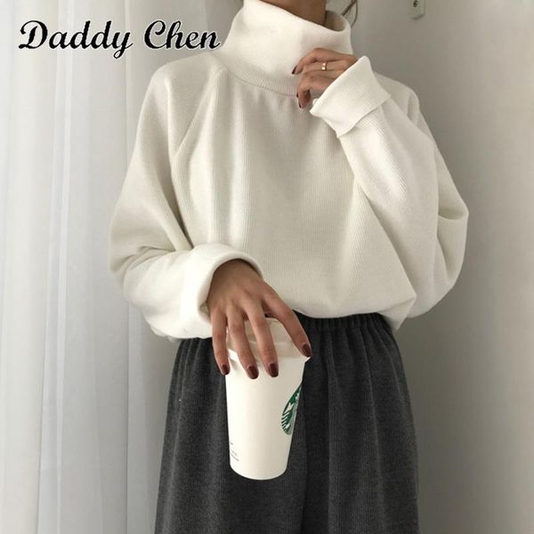 women's sweaters winter women sweater simple solid color loose turtleneck knitted jumpers long batwing sleeve crocheted pullovers stree, White;black
women's sweaters winter women sweater simple solid color loose turtleneck knitted jumpers long batwing sleeve crocheted pullovers stree, White;black