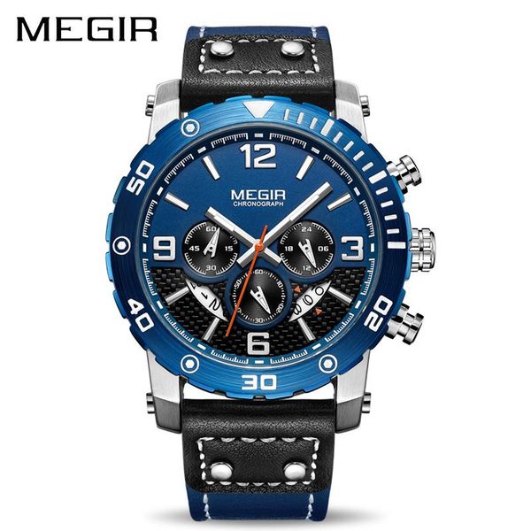 wristwatches creative megir chronograph sport men watch leather strap army military wrist watches clock relogio masculino quartz, Slivery;brown
wristwatches creative megir chronograph sport men watch leather strap army military wrist watches clock relogio masculino quartz, Slivery;brown