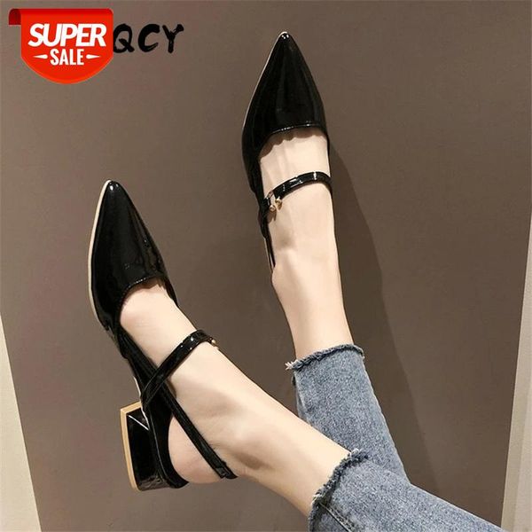new pointed toe riband sandals women 2019 summer shoes fashion buckle strap square heel patent leather female #f65k, Black
new pointed toe riband sandals women 2019 summer shoes fashion buckle strap square heel patent leather female #f65k, Black