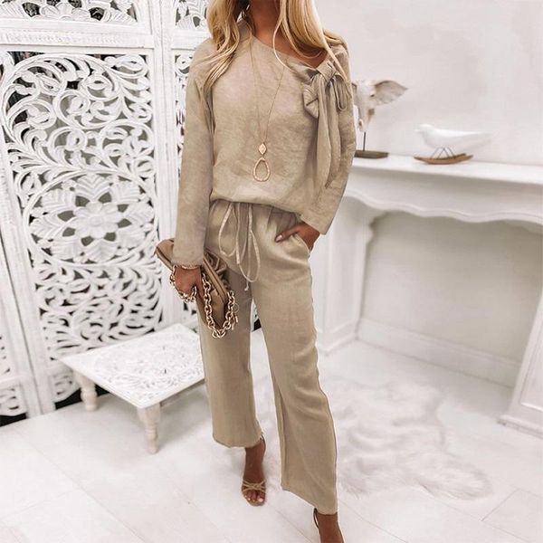 women's two piece pants autumn casual long sleeve outfits women elegant solid set off shoulder lace-up bow pullover suit, White
women's two piece pants autumn casual long sleeve outfits women elegant solid set off shoulder lace-up bow pullover suit, White