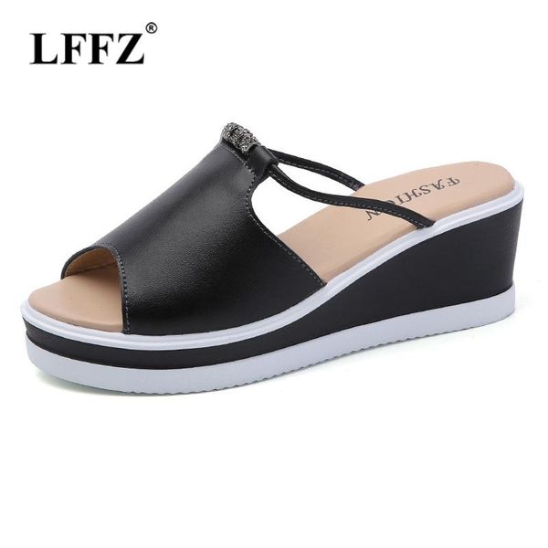 lzzf 2021 genuine leather wedges platform shoes woman sandals rhinestone peep toe casual beach sandalias outdoor women, Black
lzzf 2021 genuine leather wedges platform shoes woman sandals rhinestone peep toe casual beach sandalias outdoor women, Black