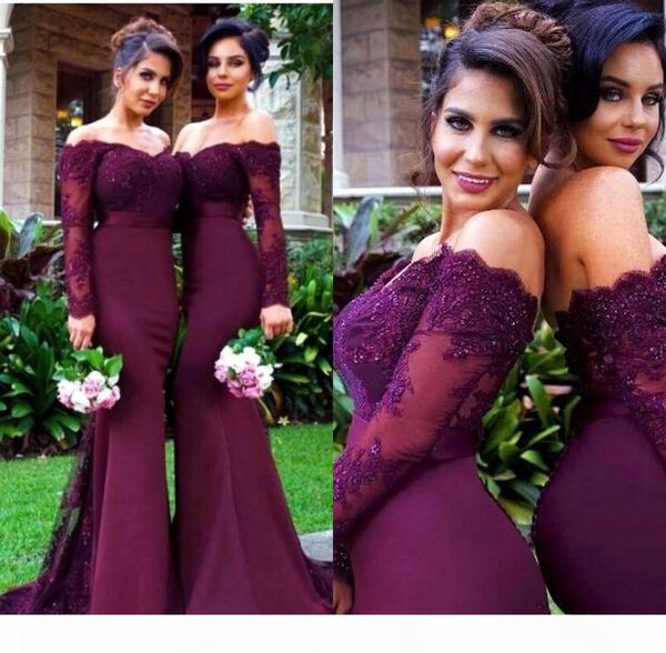 custom made lace applique off shoulder long sleeve mermaid bridesmaid dresses evening prom dress gowns maid of honor4280933, White;pink
custom made lace applique off shoulder long sleeve mermaid bridesmaid dresses evening prom dress gowns maid of honor4280933, White;pink