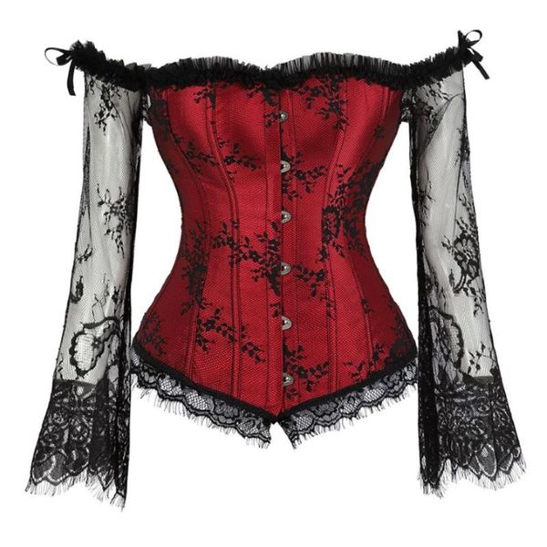 bustiers & corsets women off-shoulder sleeves lace embroidered corset blouse victorian vintage floral elegant slim bustier lingerie top, Black;white
bustiers & corsets women off-shoulder sleeves lace embroidered corset blouse victorian vintage floral elegant slim bustier lingerie top, Black;white