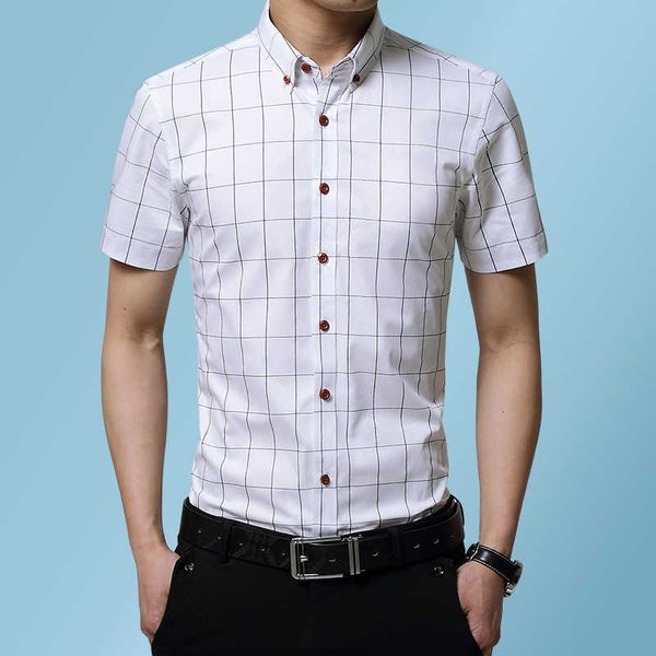 summer fashion design slim fit short sleeve cotton daily casual plaid shirts 4xl 5xl 210528, White;black
summer fashion design slim fit short sleeve cotton daily casual plaid shirts 4xl 5xl 210528, White;black
