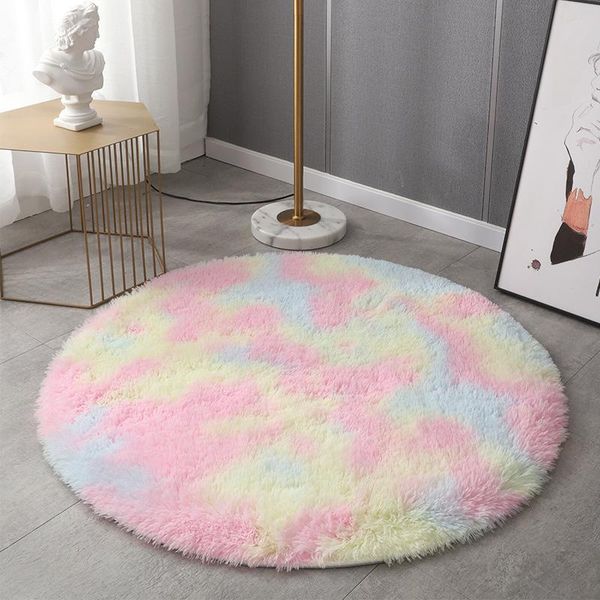 carpets round tie-dye rug short plush living room bedroom area rainbow blue purple green pink decor
carpets round tie-dye rug short plush living room bedroom area rainbow blue purple green pink decor
