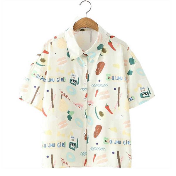 merry pretty women cartoon print white blouses summer short sleeve turndown collar shirts womens and 210526
merry pretty women cartoon print white blouses summer short sleeve turndown collar shirts womens and 210526