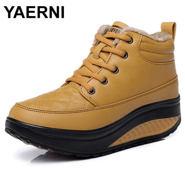 women slimming winter warm casual shoes design short plush snow ankle boots swing platform e517, Black
women slimming winter warm casual shoes design short plush snow ankle boots swing platform e517, Black