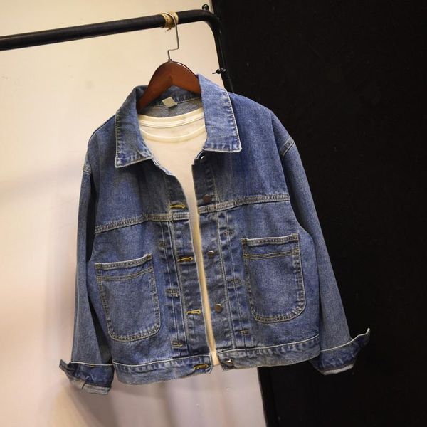 women's jackets autumn short women big pocket mujer chaqueta oversize solid denim jacket bomber woman's casual femme veste loose v, Black;brown
women's jackets autumn short women big pocket mujer chaqueta oversize solid denim jacket bomber woman's casual femme veste loose v, Black;brown