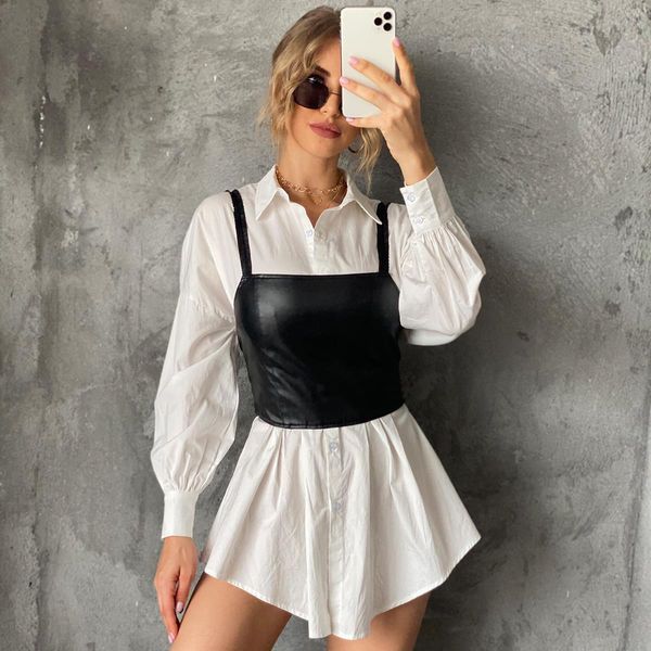 pu leather camisole womans women cami solid color sling black slim elastic short waistcoat female clothes, White
pu leather camisole womans women cami solid color sling black slim elastic short waistcoat female clothes, White