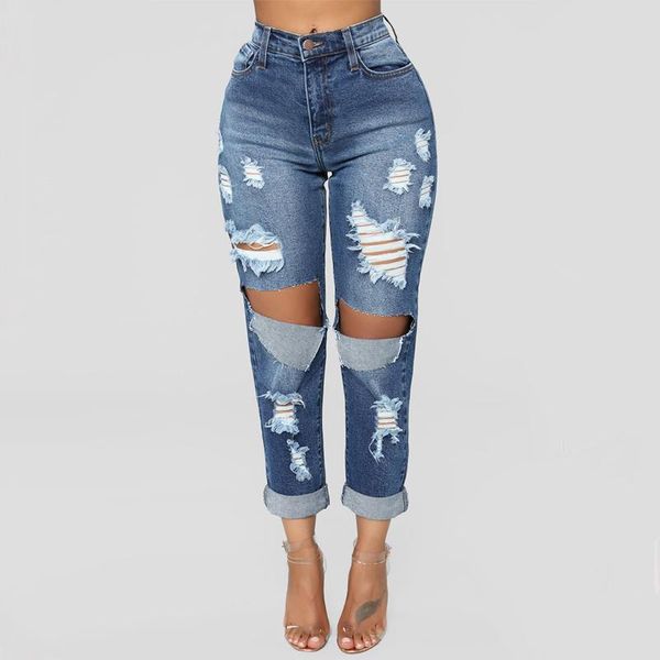 women's jeans 2021 women denim hole pants destroyed knee pencil casual trousers stretch ripped, Blue
women's jeans 2021 women denim hole pants destroyed knee pencil casual trousers stretch ripped, Blue