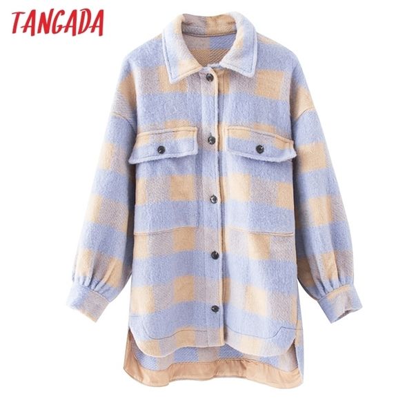 tangada vintage purple lattice long jacekt coat women spring shirt jacket oversized plus size qj101 211014, Black;brown
tangada vintage purple lattice long jacekt coat women spring shirt jacket oversized plus size qj101 211014, Black;brown