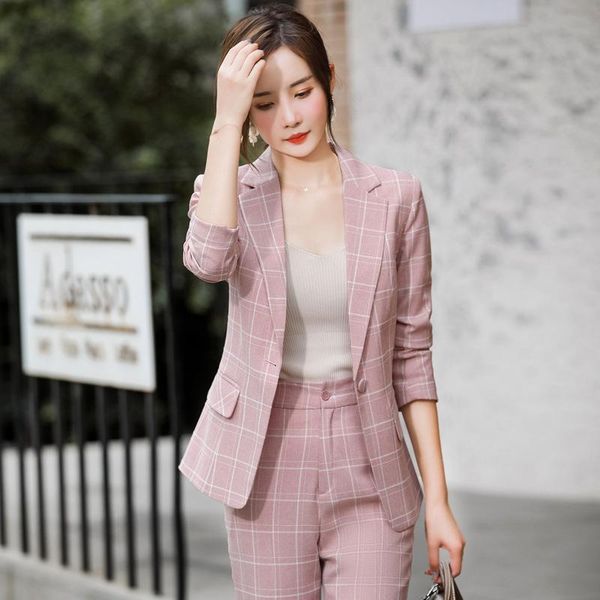 women's two piece pants izicfly autumn style pink plaid office work wear clothes for women blazer trouser business fashion elegant pant, White
women's two piece pants izicfly autumn style pink plaid office work wear clothes for women blazer trouser business fashion elegant pant, White