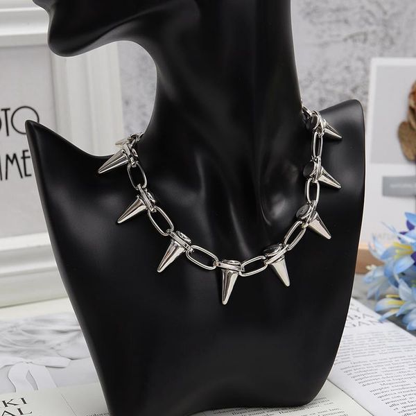 chains rivets ccb material chokers punk goth handmade choker necklace silver color spike rivet emo rock gothic chocker
chains rivets ccb material chokers punk goth handmade choker necklace silver color spike rivet emo rock gothic chocker
