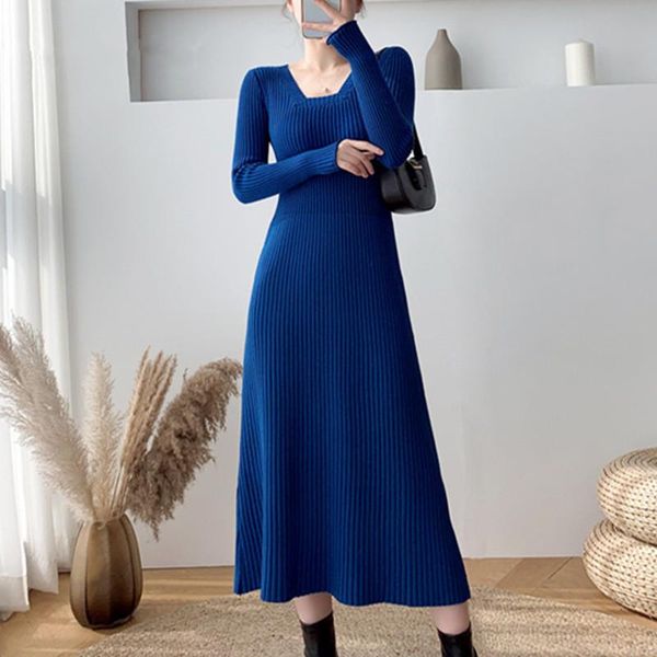 casual dresses seoulish 2021 autumn winter sweater dress elegant solid color long sleeve warm square neck ladies knitted female, Black;gray
casual dresses seoulish 2021 autumn winter sweater dress elegant solid color long sleeve warm square neck ladies knitted female, Black;gray