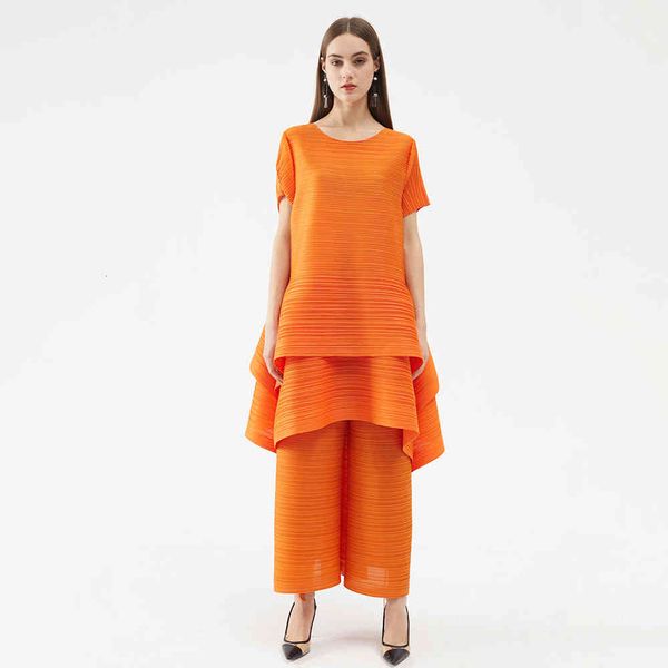 tees miyake plissado summer aesthetics two pieces together women's belt high fashion designer plus size clothes, White
tees miyake plissado summer aesthetics two pieces together women's belt high fashion designer plus size clothes, White