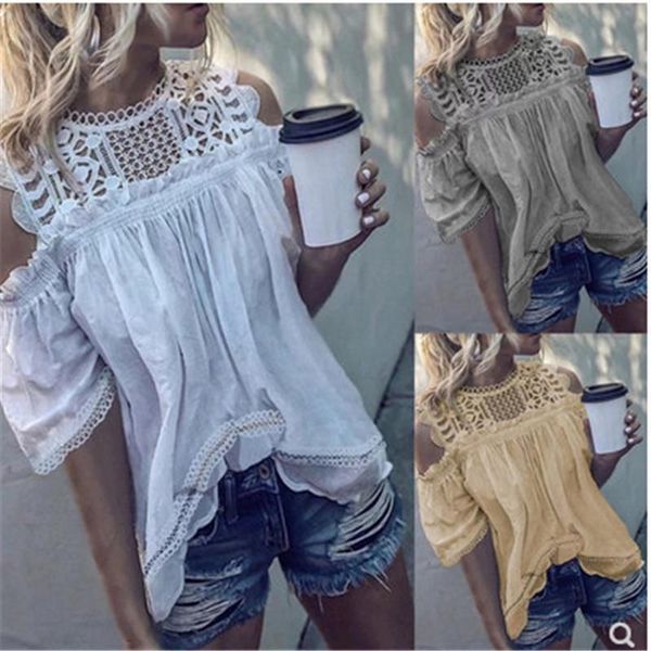 Oufisun Summer Sexy Lace Patchwork Women Shirt Casual Solid Off Shoulder Tops Fahsion O Neck Pleated, White
Oufisun Summer Sexy Lace Patchwork Women Shirt Casual Solid Off Shoulder Tops Fahsion O Neck Pleated, White