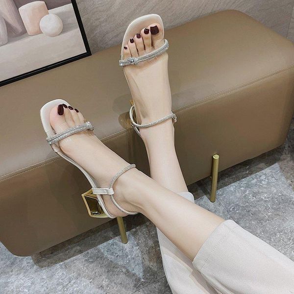 sandals summer pvc crystal high heel ladies party open toe fashion transparent square shoes, Black
sandals summer pvc crystal high heel ladies party open toe fashion transparent square shoes, Black
