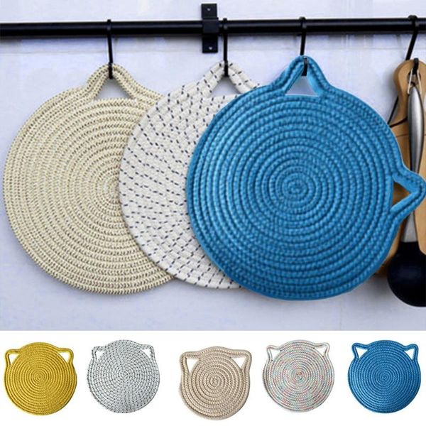 mats & pads 18cm cartoon cat hanging placemat cotton weave table plate dish mat holder insulation pad kitchen home decoration modern
mats & pads 18cm cartoon cat hanging placemat cotton weave table plate dish mat holder insulation pad kitchen home decoration modern
