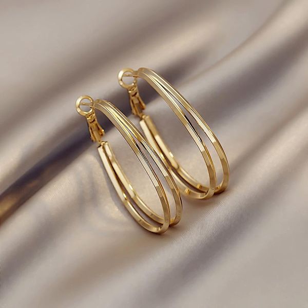 hoop & huggie elegant geometric circle earrings women retro luxurious korean trendy design female delicate double layer, Golden;silver
hoop & huggie elegant geometric circle earrings women retro luxurious korean trendy design female delicate double layer, Golden;silver