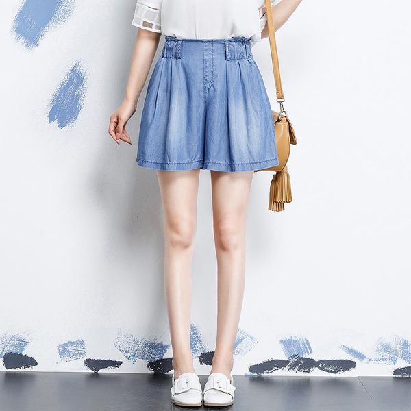 women's jeans elastic waist ultra thin summer 2021 wide leg high shorts pleated denim g7610, Blue
women's jeans elastic waist ultra thin summer 2021 wide leg high shorts pleated denim g7610, Blue