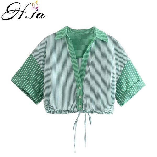 hsa women chic blouse and shirts short sleeve turn down collar striped bow tied green streetwear bodycon 210430, White
hsa women chic blouse and shirts short sleeve turn down collar striped bow tied green streetwear bodycon 210430, White
