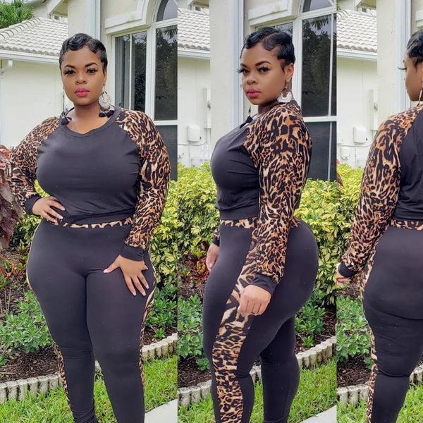 plus size two piece women tracksuits outfit leopard round neck long sleeve shirt bodycon pants set clubwear oversize tracksuit, Gray
plus size two piece women tracksuits outfit leopard round neck long sleeve shirt bodycon pants set clubwear oversize tracksuit, Gray