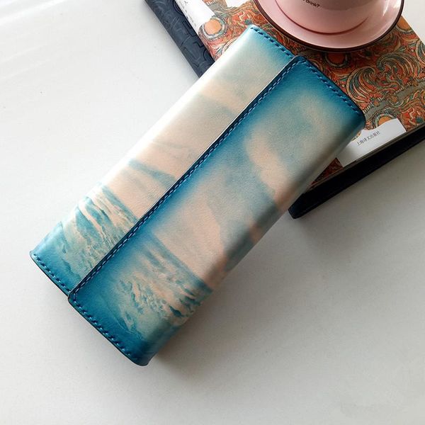 wallets handmade women carving the blue sea sailboat card holder purses clutch vegetable tanned leather beautiful gifts, Red;black
wallets handmade women carving the blue sea sailboat card holder purses clutch vegetable tanned leather beautiful gifts, Red;black