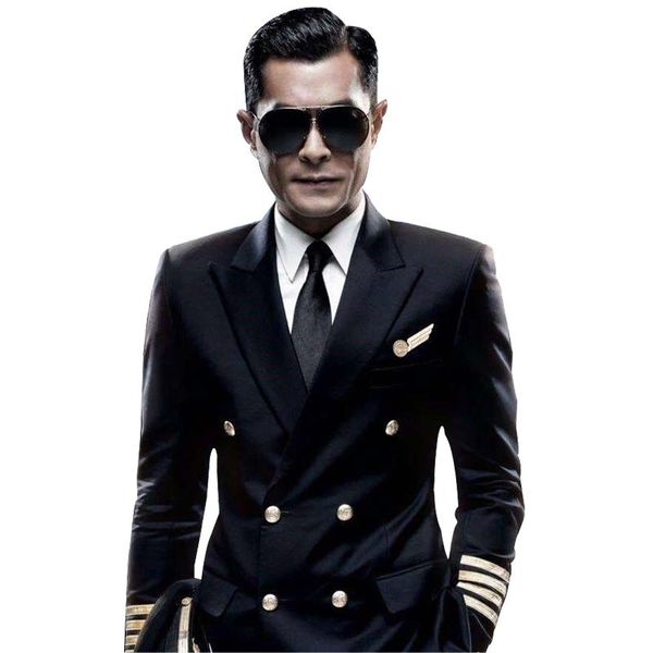 host dress male formal business suit for men's fashion aviation uniform wedding smart homme costume suits & blazers, White;black 
host dress male formal business suit for men's fashion aviation uniform wedding smart homme costume suits & blazers, White;black