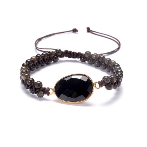 tennis black faceted stones 4mm obsidian bracelets handmade doulbe layers braided friendship yoga jewelry, Golden;silver
tennis black faceted stones 4mm obsidian bracelets handmade doulbe layers braided friendship yoga jewelry, Golden;silver