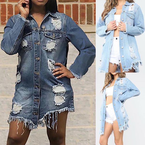 women's knits & tees autumn denim cropped jacket female pockets hole short jean jackets ladies 2021 fashion button casual pull abrigos, White
women's knits & tees autumn denim cropped jacket female pockets hole short jean jackets ladies 2021 fashion button casual pull abrigos, White