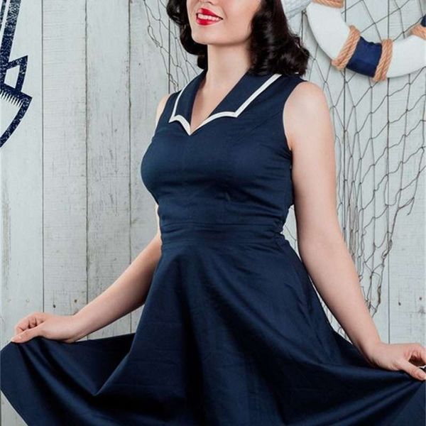 slim casual dresses women's fit navy style lapel hepburn swing dress 8212, Black;gray
slim casual dresses women's fit navy style lapel hepburn swing dress 8212, Black;gray