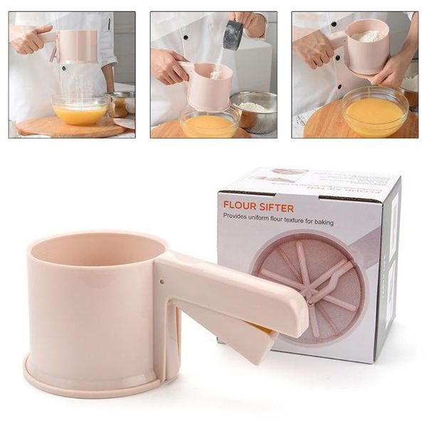semi-automatic flour sieve mechanical hand-held sifter shaker cup shape baking & pastry tools
semi-automatic flour sieve mechanical hand-held sifter shaker cup shape baking & pastry tools