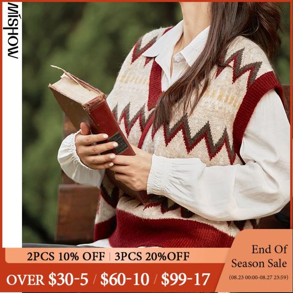 women's sweaters mishow 2021 autumn sweater vest for women sleeveless pullover casual v-neck knitwear female outdoor clothing mx20c5344, White;black
women's sweaters mishow 2021 autumn sweater vest for women sleeveless pullover casual v-neck knitwear female outdoor clothing mx20c5344, White;black
