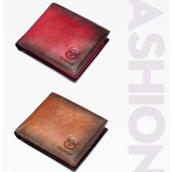 wallets bullcaptain 100% genuine leather men wallet double fold coin purse small slim card holder male walet pocket for man, Red;black
wallets bullcaptain 100% genuine leather men wallet double fold coin purse small slim card holder male walet pocket for man, Red;black