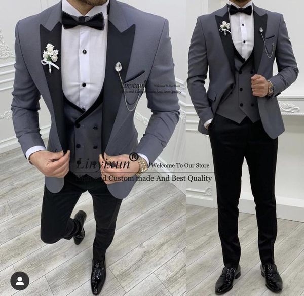 men's suits & blazers grey costume slim fit men black pant groom tuxedos for formal wedding suit jacket vest 3 pieces blazer, White;black
men's suits & blazers grey costume slim fit men black pant groom tuxedos for formal wedding suit jacket vest 3 pieces blazer, White;black