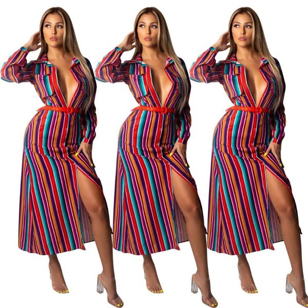 casual dresses ahvit colorful striped print t shirt dress turn down collar full sleeve single breasted fashion women maxi yd-y8043, Black;gray
casual dresses ahvit colorful striped print t shirt dress turn down collar full sleeve single breasted fashion women maxi yd-y8043, Black;gray