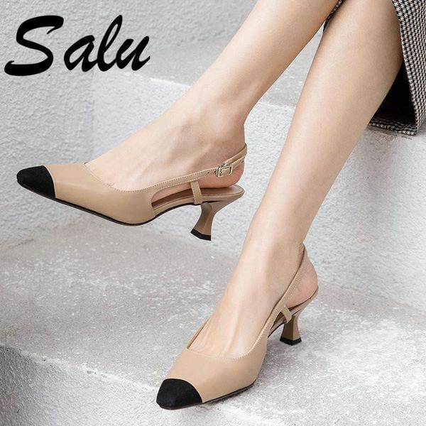 salu shallow sweet women sandals genuine leather prom shoes classic design fashion basic woman, Black
salu shallow sweet women sandals genuine leather prom shoes classic design fashion basic woman, Black