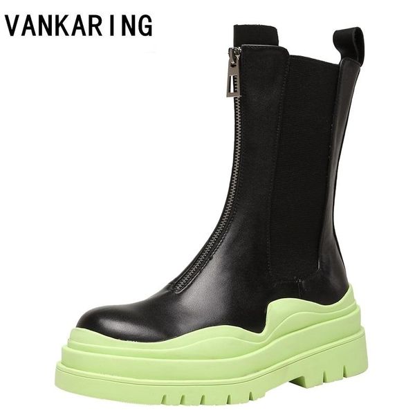boots classic retro front zipper short ankle for woman thick platform round toe fashion genuine leather women casual shoes, Black
boots classic retro front zipper short ankle for woman thick platform round toe fashion genuine leather women casual shoes, Black