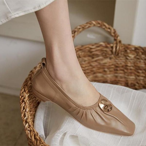dress shoes soft genuine leather pleated women pumps runway show square toe button buckle female tpr sole tacones altos, Black
dress shoes soft genuine leather pleated women pumps runway show square toe button buckle female tpr sole tacones altos, Black