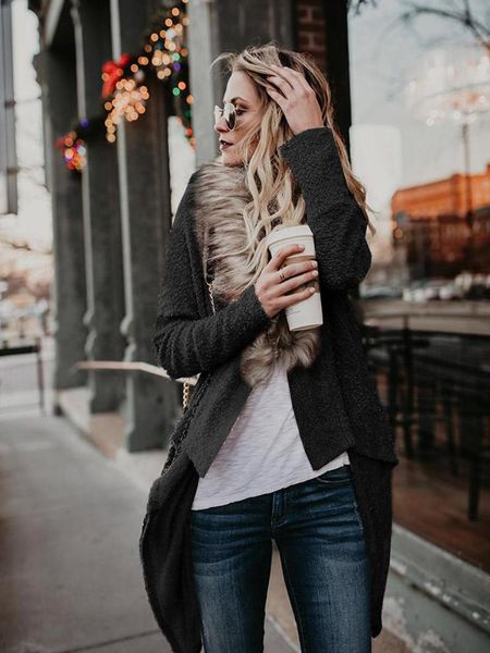 women's trench coats loose large size knitted cardigan environmental protection collar sweater coat women winter wram casual commute wo, Tan;black
women's trench coats loose large size knitted cardigan environmental protection collar sweater coat women winter wram casual commute wo, Tan;black