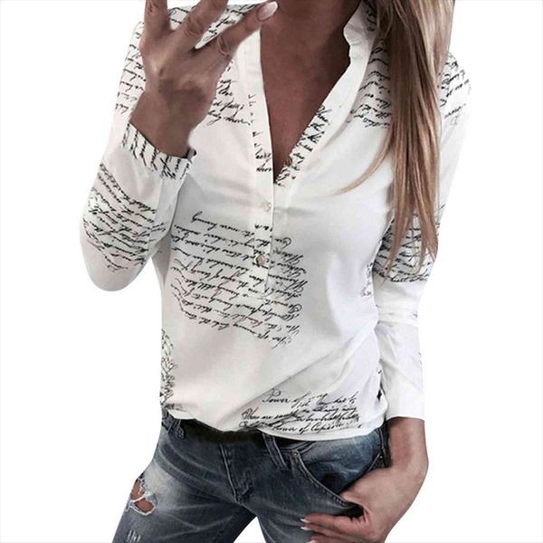 fashion v neck long sleeve women shirts beach casual letters printed slim fit plus size blusas mujer, White
fashion v neck long sleeve women shirts beach casual letters printed slim fit plus size blusas mujer, White
