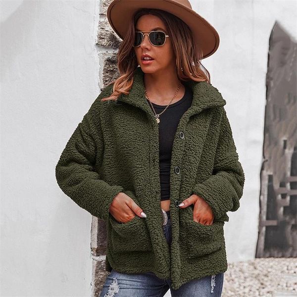women's jackets women coats autumn 2021 fleece warm turn-down collar ladies outerwear casual pocket loose cardigan female clothing fash, Black;brown
women's jackets women coats autumn 2021 fleece warm turn-down collar ladies outerwear casual pocket loose cardigan female clothing fash, Black;brown