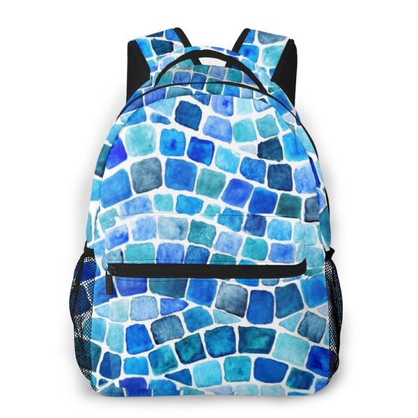 blue wave mosaic casual daypack travel school bag with pockets for boy student bags
blue wave mosaic casual daypack travel school bag with pockets for boy student bags